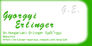 gyorgyi erlinger business card